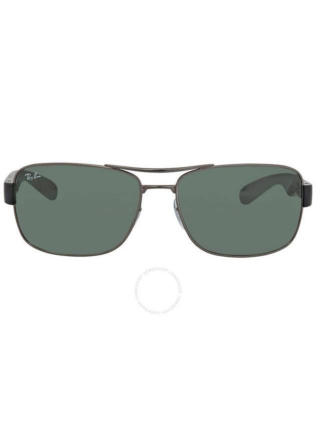 Ray Ban Green Classic Rectangular Men's Sunglasses RB3522 004/71 64 - RAY-BAN - BALAAN 1