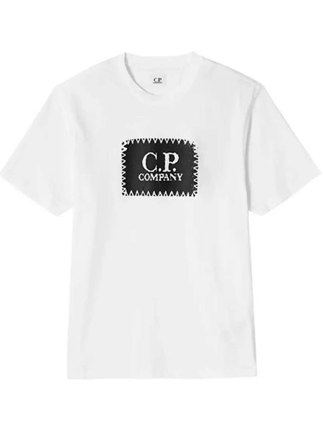 Maxi Label Short Sleeve T-Shirt White - CP COMPANY - BALAAN 5