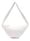 Medium Croissant Soft Grained Leather Crossbody Bag White - LEMAIRE - BALAAN 1