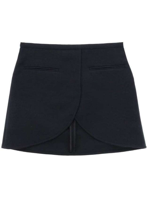 Ellipse Twill Mini A-line Skirt Black - COURREGES - BALAAN 1