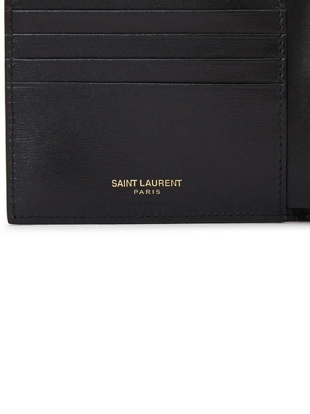 Tiny Monogram Half Wallet Black Gold - SAINT LAURENT - BALAAN 8