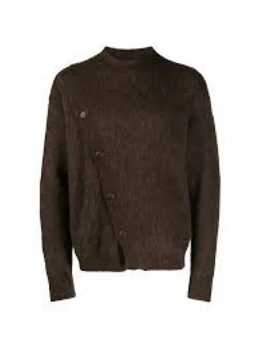 Le Cardigan Pau Asymmetric Cardigan Dark Brown - JACQUEMUS - BALAAN 2