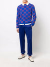 Men's Logo Striped Cotton Jogger Track Pants Blue - GUCCI - BALAAN.