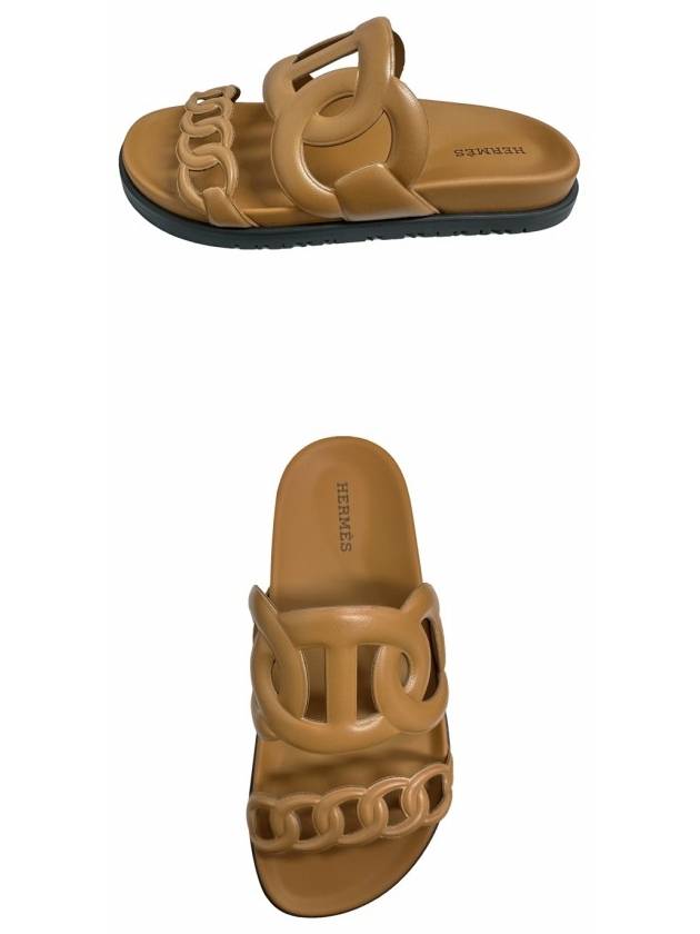 Extra Leather Sandals Brown - HERMES - BALAAN 5