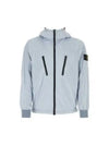 Skin Touch Nylon TC Hooded Jacket Sky Blue - STONE ISLAND - BALAAN 2