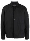 Men's Shadow Project TC Padded Overshirt Jacket Black - STONE ISLAND - BALAAN.