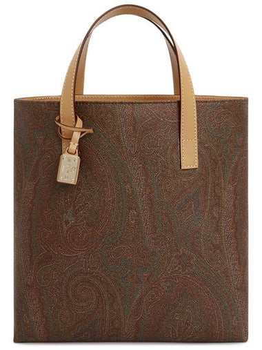 Paisley Medium Tote Bag Brown - ETRO - BALAAN 1