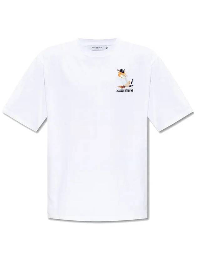 Small Dressed Fox Easy Cotton Short Sleeve T-Shirt White - MAISON KITSUNE - BALAAN 3