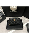 Classic Zipped Coin Purse Grained Calfskin & Gold Black - CHANEL - BALAAN 3