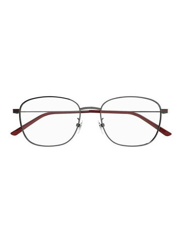 Eyewear Metal Square Frame Glasses Gray - GUCCI - BALAAN.
