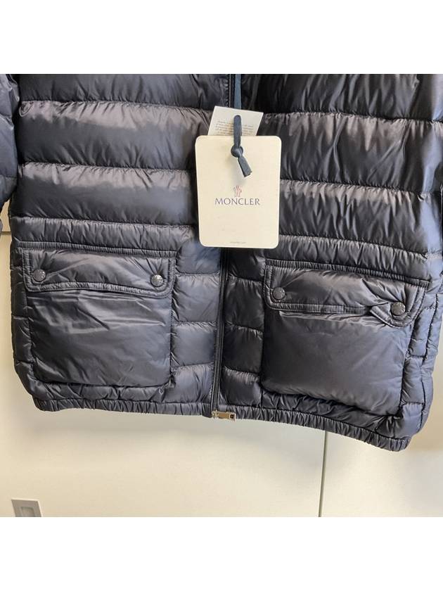 Lans Short Down Jacket Night Blue - MONCLER - BALAAN 6