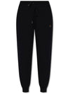 Women's ORB Embroidered Logo Classic Jogger Track Pants Black - VIVIENNE WESTWOOD - BALAAN 1