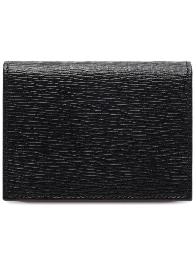 Salvatore Revival Gancini Bicolor Card Wallet Black - SALVATORE FERRAGAMO - BALAAN 5