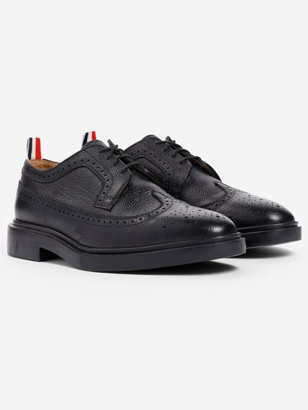 Men's Classic Long Wing Brogue Lace Up Brogue Shoes Black - THOM BROWNE - BALAAN 7