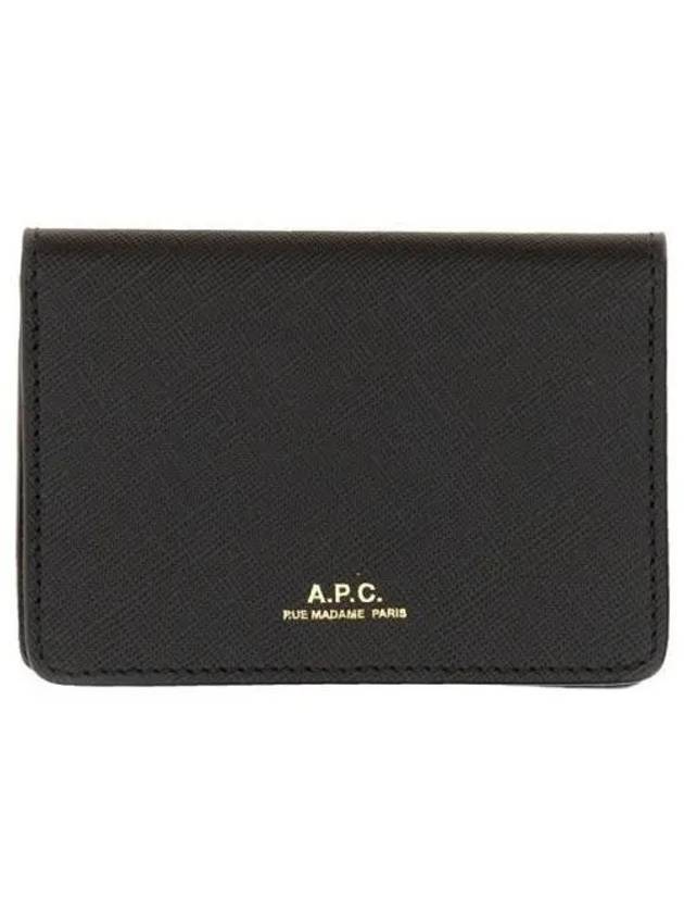 Stephane Horizon Leather Card Wallet Black - A.P.C. - BALAAN 2