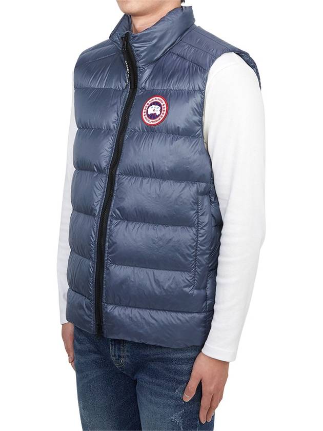 Crofton Logo Patch Padding Vest Ozone Blue - CANADA GOOSE - BALAAN 4