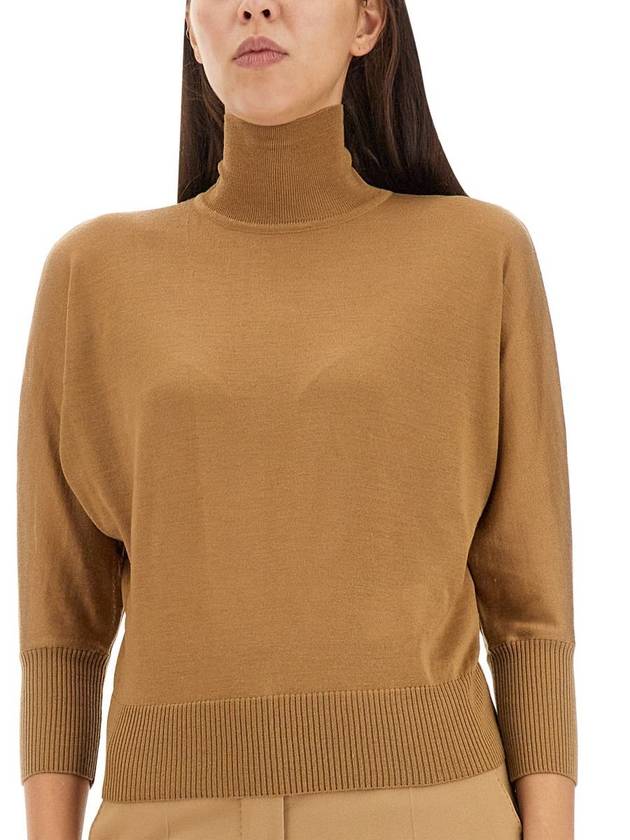 Women's Talea Virgin Wool Turtleneck Brown - MAX MARA - BALAAN 5