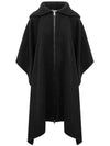 Logo Knit Collar Wool Cape Black 3G000 05 0U134 999 - MONCLER - BALAAN 2