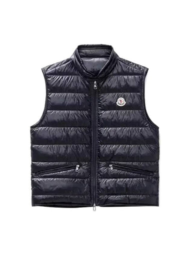 Gui Logo Patch Down Vest Night Blue - MONCLER - BALAAN 1