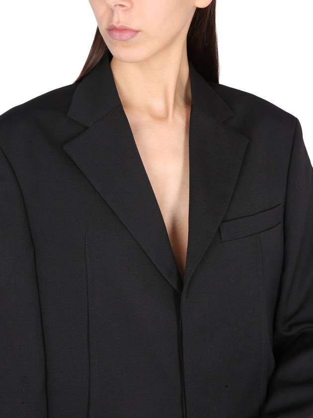 Women'S The Men'S Square Wool Blazer Jacket Black - JACQUEMUS - BALAAN 6