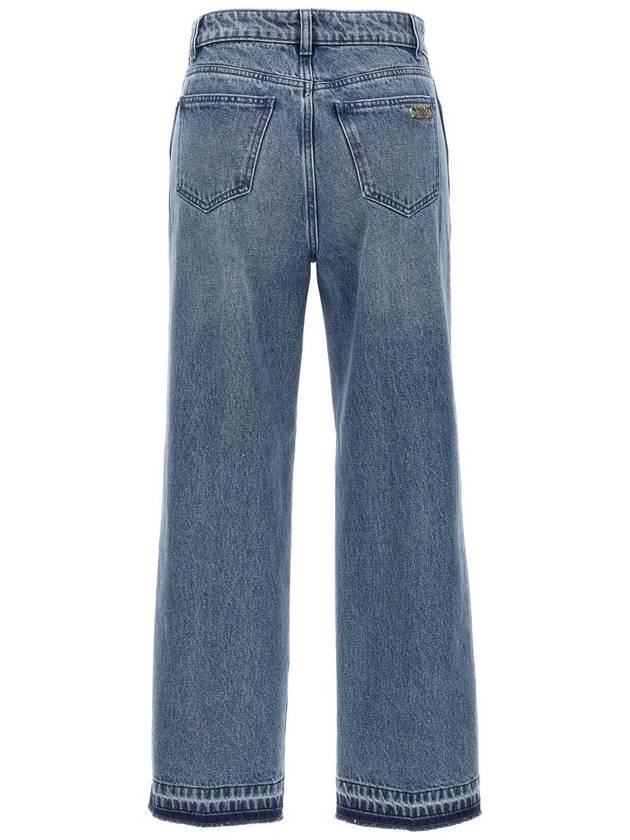 Denim Straight Pants MF39048FAU906 Light Blue - MICHAEL KORS - BALAAN 3