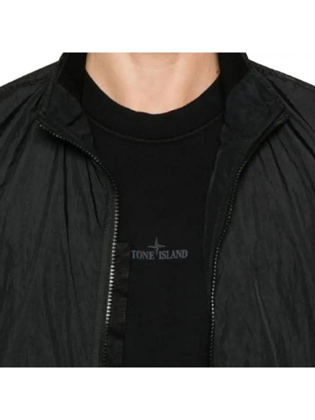 Crinkle Reps Wappen Bomber Jacket Black - STONE ISLAND - BALAAN 5