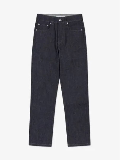 Women's Crop Cotton Straight Jeans Dark Navy - MAISON KITSUNE - BALAAN 2