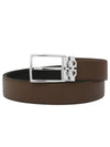 Gancini Reversible Adjustable Leather Belt Brown - SALVATORE FERRAGAMO - BALAAN 2