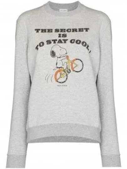 Snoopy Crew Neck Sweatshirt Grey - SAINT LAURENT - BALAAN 2