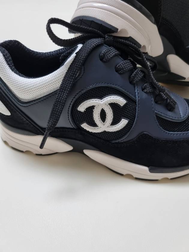 CC Logo Tennis Sneakers Black B39066 - CHANEL - BALAAN 4