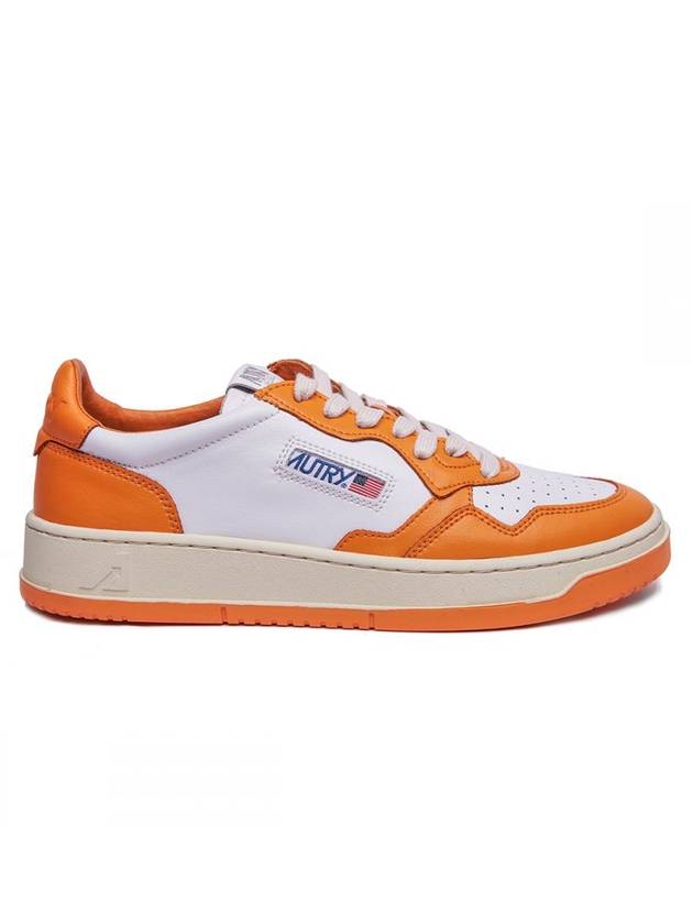 Men's Medalist Low Leather Sneakers Orange - AUTRY - BALAAN 1