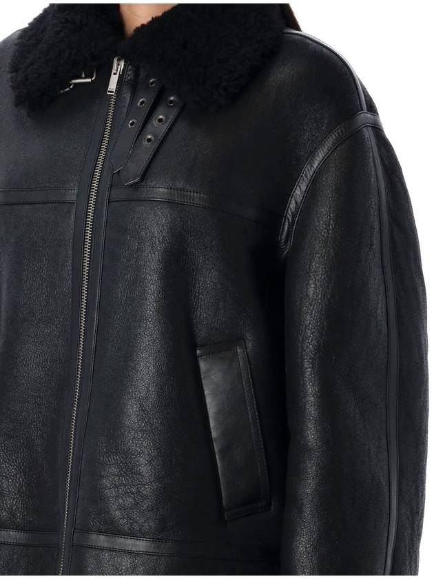 Saint Laurent Aviator Leather Jacket - SAINT LAURENT - BALAAN 3