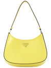 Triangular Logo Cleo Brushed Leather Shoulder Bag Yellow - PRADA - BALAAN 2