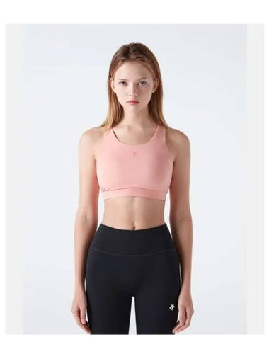 Women s Basic Medium Support Short Bra Top Coral SP322TBR71 - DESCENTE - BALAAN 1