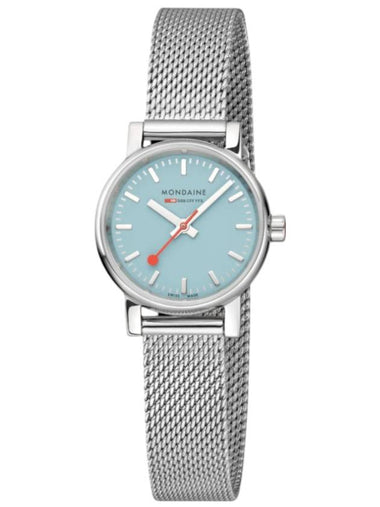 EVO2 Turquoise Lake Stainless Steel Watch Blue Silver - MONDAINE - BALAAN 1