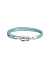 CD Icon Braided Leather Bracelet Blue - DIOR - BALAAN 2