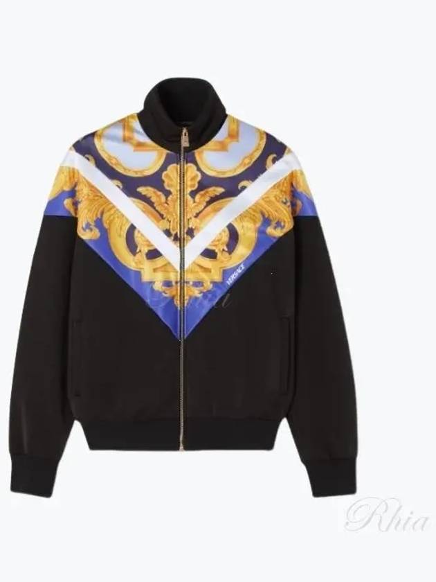 Men's Barocco Print Track Jacket Black - VERSACE - BALAAN 2