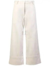 Cotton Wide Pants White - MONCLER - BALAAN 2