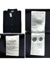 Men's 4 Bar Tech Twill Button Down Long Sleeve Shirt Navy - THOM BROWNE - BALAAN 6