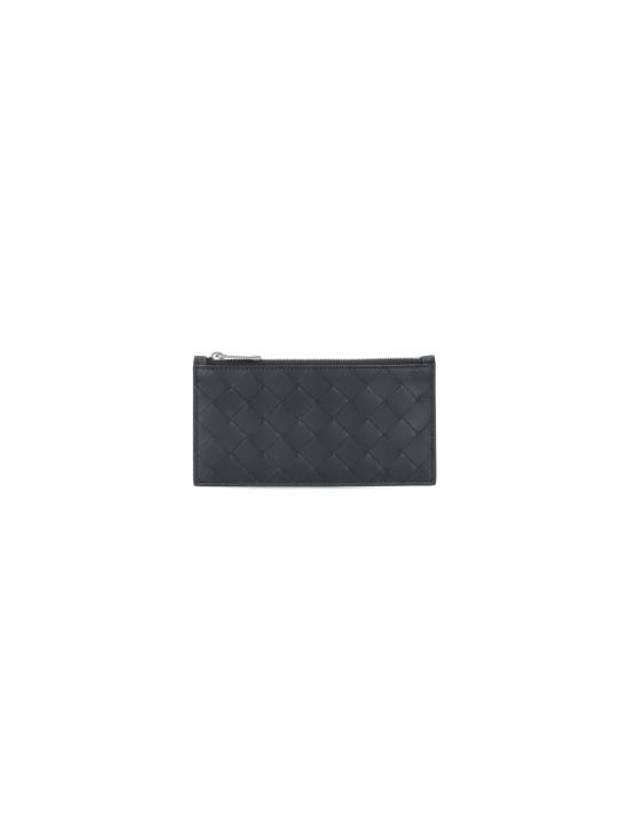 Intrecciato Zipper Card Wallet Black - BOTTEGA VENETA - BALAAN 2