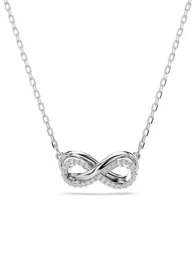 Hyperbola Infinity Rhodium Necklace Silver - SWAROVSKI - BALAAN 3