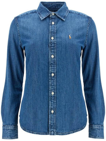 slim fit denim shirt - POLO RALPH LAUREN - BALAAN 1