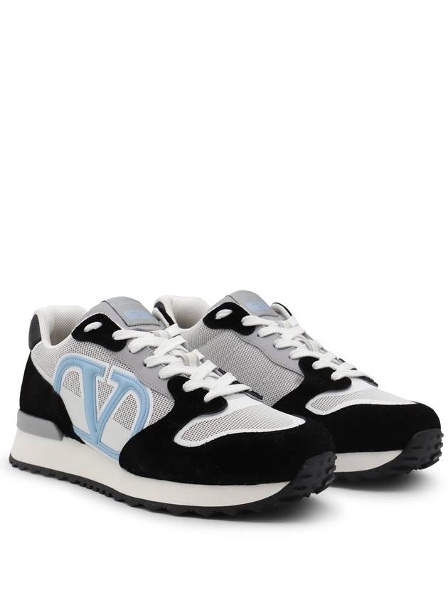 V Logo Face Low Top Sneakers - VALENTINO - BALAAN 4