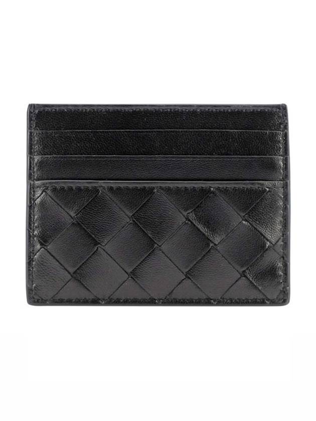 Intrecciato Leather Card Wallet Black - BOTTEGA VENETA - BALAAN 2