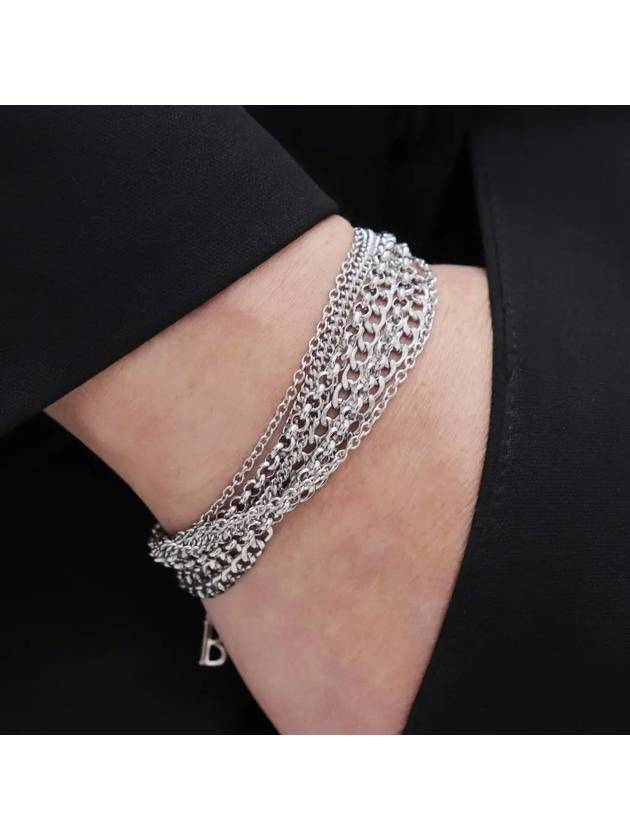 Layered Chain Bracelet Silver - BASSCLEF - BALAAN 2