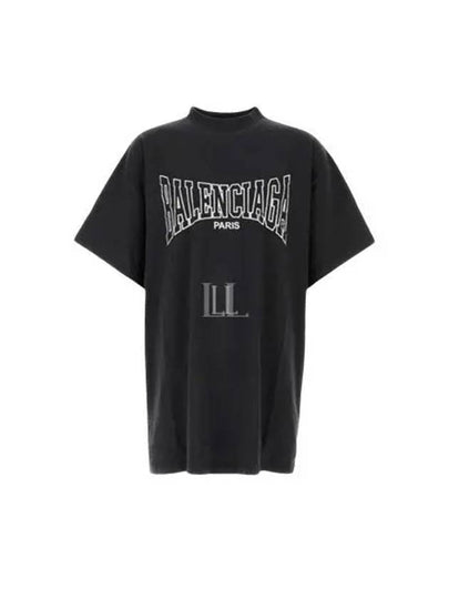 Logo Print Short Sleeve T-Shirt Black - BALENCIAGA - BALAAN 2