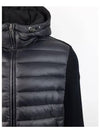 Le Logo Patch Hooded Knit Padded Jacket Black - COLMAR - BALAAN 3