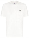 Logo Pocket Crew Neck Cotton Jersey Short Sleeve T-Shirt Gauze White - CP COMPANY - BALAAN 2