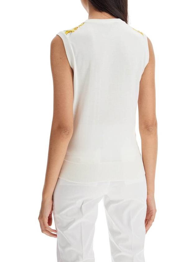 "silk sleeveless top with mai - DOLCE&GABBANA - BALAAN 3