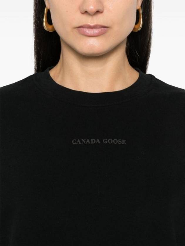 Muskoka Logo Sweatshirt Black - CANADA GOOSE - BALAAN 6